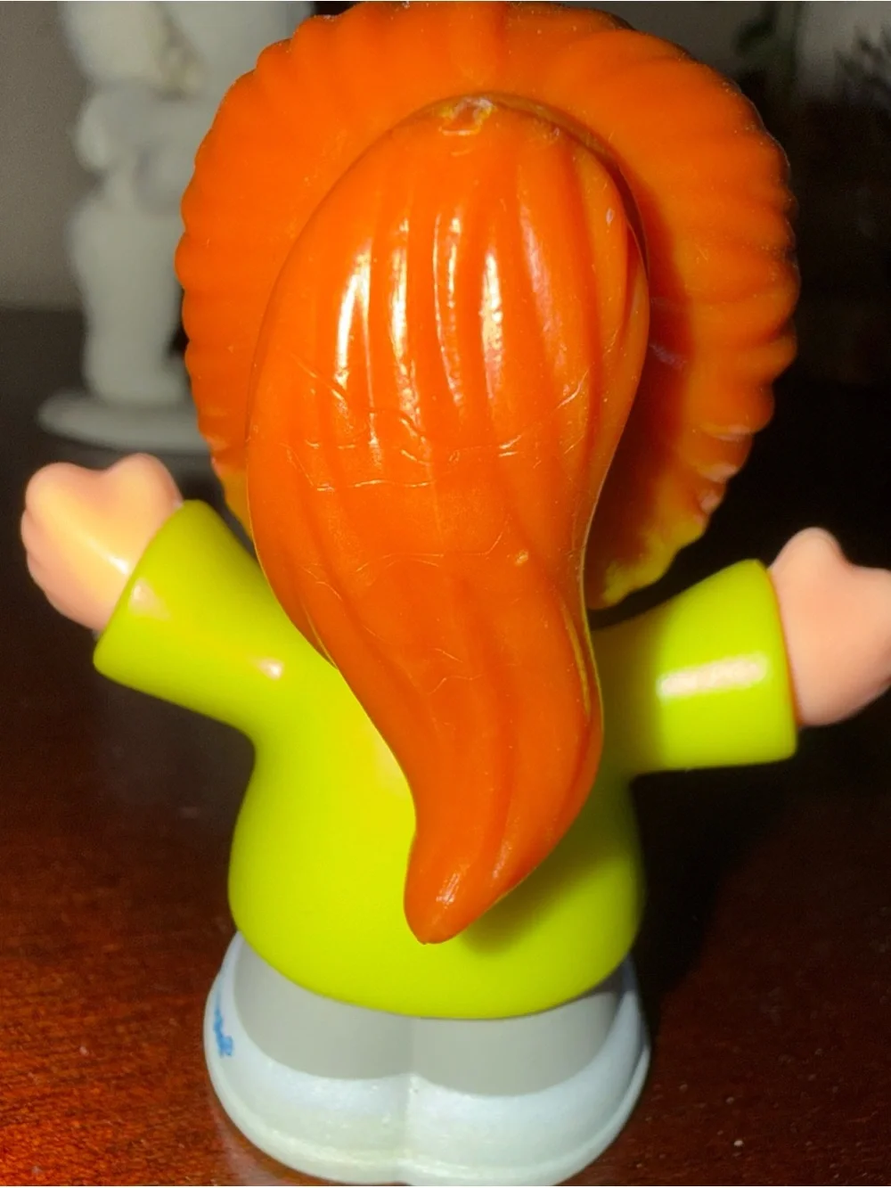 Fisher Price Little People Bus Driver Girl Emily Figure Green Red Hair School